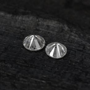 Pedras preciosas de diamante branco natural de 0,05 ct, corte redondo, VS