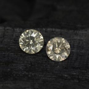 Pedras preciosas de diamante amarelo natural de 0,23 ct, corte redondo, VS-SI