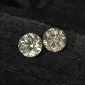 Pedras preciosas de diamante amarelo natural de 0,23 ct, corte redondo, VS-SI