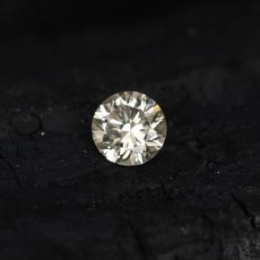 Diamante incolor natural 0,08ct, corte redondo, VS-SI