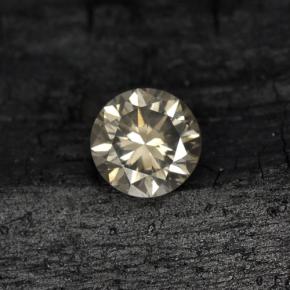 Diamante amarelo natural 0,20ct, corte redondo, VS-SI