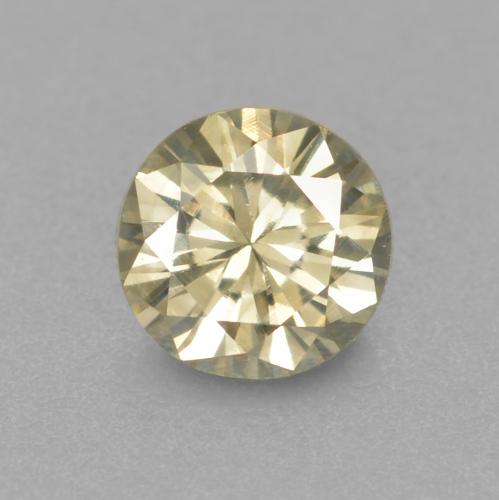 Diamante dourado natural 0,19ct, corte redondo, VS-SI