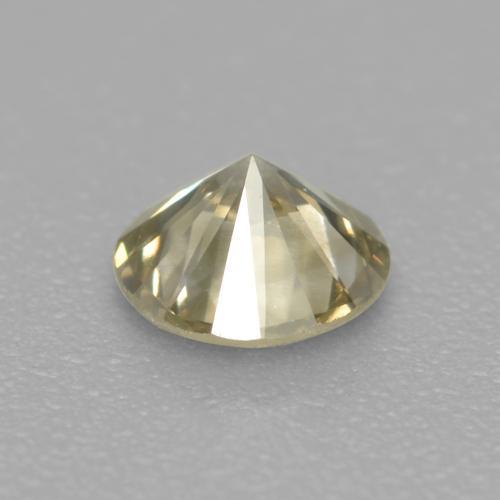 Diamante dourado natural 0,19ct, corte redondo, VS-SI