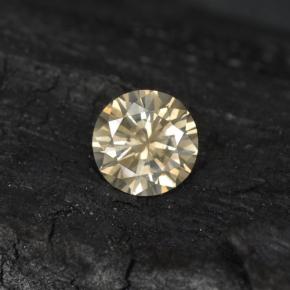 Diamante Champanhe claro Natural 0.20ct, Corte Redondo, VS-SI