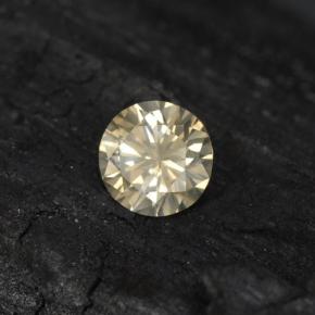 Diamante Champanhe claro Natural 0.20ct, Corte Redondo, VS-SI