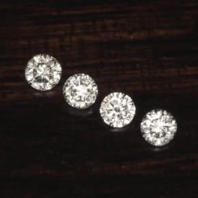 Pedras preciosas de Diamante Branco natural de 0.09 ct, Corte Redondo, VS-SI