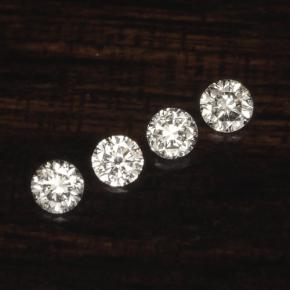 Pedras preciosas de Diamante Branco natural de 0.09 ct, Corte Redondo, VS-SI