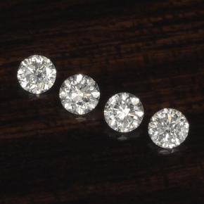 Pedras preciosas de Diamante Branco natural de 0.09 ct, Corte Redondo, VS-SI