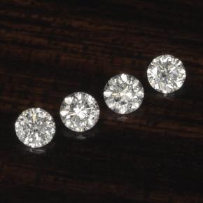 Pedras preciosas de Diamante Branco natural de 0.09 ct, Corte Redondo, VS-SI