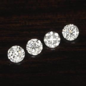Pedras preciosas de diamante branco natural de  ct, corte redondo, VS-SI
