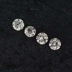 Pedras preciosas de diamante branco natural de 0,09 ct, corte redondo, VS-SI