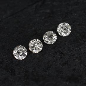 Pedras preciosas de diamante branco natural de 0,09 ct, corte redondo, VS-SI
