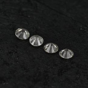 Pedras preciosas de diamante branco natural de 0,09 ct, corte redondo, VS-SI