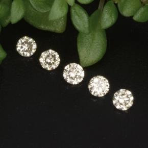 Pedras preciosas de Diamante Luz amarela natural de 0.09 ct, Corte Redondo, VS-SI