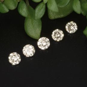 Pedras preciosas de Diamante Luz amarela natural de 0.09 ct, Corte Redondo, VS-SI