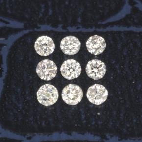 Pedras preciosas de Diamante Branco natural de 0.10 ct, Corte Redondo, VS-SI