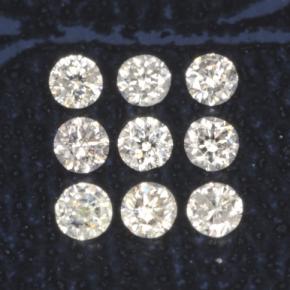 Pedras preciosas de Diamante Branco natural de 0.10 ct, Corte Redondo, VS-SI
