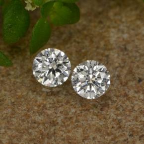 Pedras preciosas de diamante branco natural de 0,07 ct, corte redondo, VS-SI