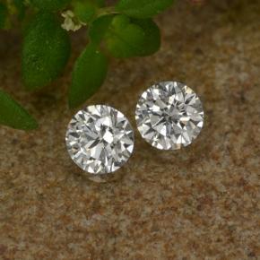 Pedras preciosas de diamante branco natural de 0,07 ct, corte redondo, VS-SI