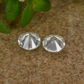 Pedras preciosas de diamante branco natural de 0,07 ct, corte redondo, VS-SI