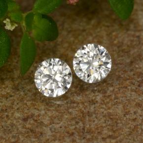 Pedras preciosas de diamante branco natural de 0,06 ct, corte redondo, VS-SI