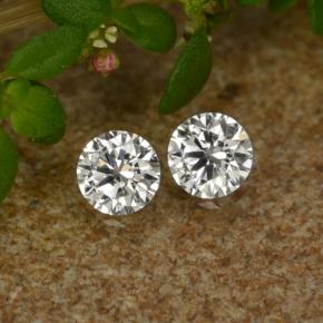 Pedras preciosas de diamante branco natural de 0,06 ct, corte redondo, VS-SI