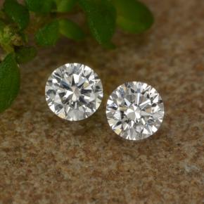 Pedras preciosas de diamante branco natural de 0,06 ct, corte redondo, VS-SI
