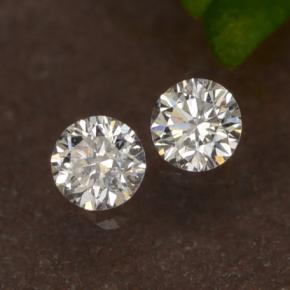 Pedras preciosas de diamante branco natural de 0,07 ct, corte redondo, VS-SI
