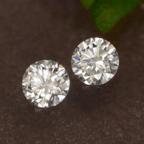 Pedras preciosas de diamante branco natural de 0,07 ct, corte redondo, VS-SI
