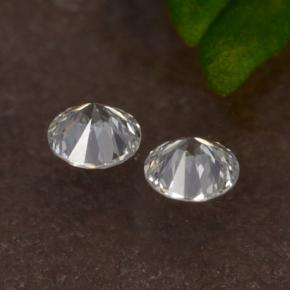 Pedras preciosas de diamante branco natural de 0,07 ct, corte redondo, VS-SI