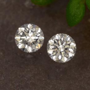 Pedras preciosas de diamante branco natural de 0,06 ct, corte redondo, VS-SI