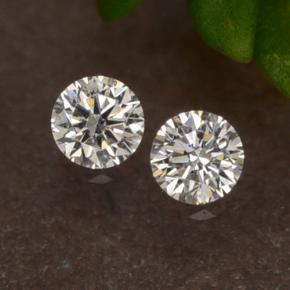 Pedras preciosas de diamante branco natural de 0,06 ct, corte redondo, VS-SI
