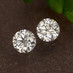 Pedras preciosas de diamante branco natural de 0,06 ct, corte redondo, VS-SI