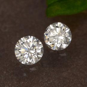 Pedras preciosas de diamante branco natural de 0,07 ct, corte redondo, VS-SI