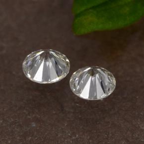 Pedras preciosas de diamante branco natural de 0,07 ct, corte redondo, VS-SI