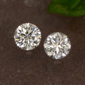 Pedras preciosas de diamante branco natural de 0,06 ct, corte redondo, VS-SI