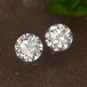 Pedras preciosas de diamante branco natural de 0,06 ct, corte redondo, VS-SI