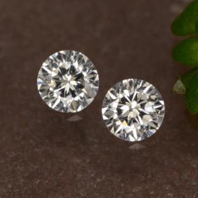 Pedras preciosas de diamante branco natural de 0,05 ct, corte redondo, VS-SI