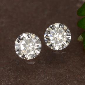 Pedras preciosas de diamante branco natural de 0,05 ct, corte redondo, VS-SI