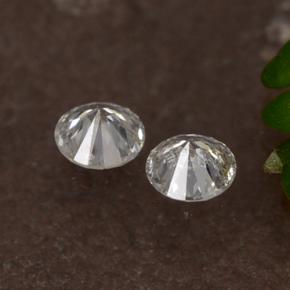 Pedras preciosas de diamante branco natural de 0,05 ct, corte redondo, VS-SI
