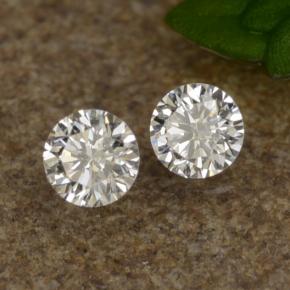 Pedras preciosas de Diamante Branco natural de 0.07 ct, Corte Redondo, VS-SI