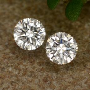 Pedras preciosas de diamante branco natural de 0,07 ct, corte redondo, VS-SI
