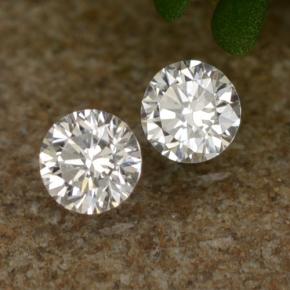 Pedras preciosas de diamante branco natural de 0,07 ct, corte redondo, VS-SI