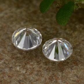 Pedras preciosas de diamante branco natural de 0,07 ct, corte redondo, VS-SI
