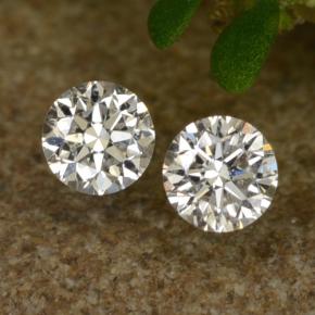 Pedras preciosas de diamante branco natural de 0,07 ct, corte redondo, VS-SI