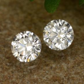 Pedras preciosas de diamante branco natural de 0,07 ct, corte redondo, VS-SI
