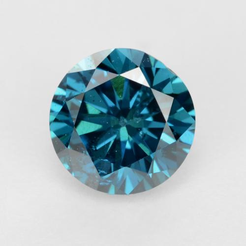 Diamante azul natural 0,42ct, corte redondo, VS-SI