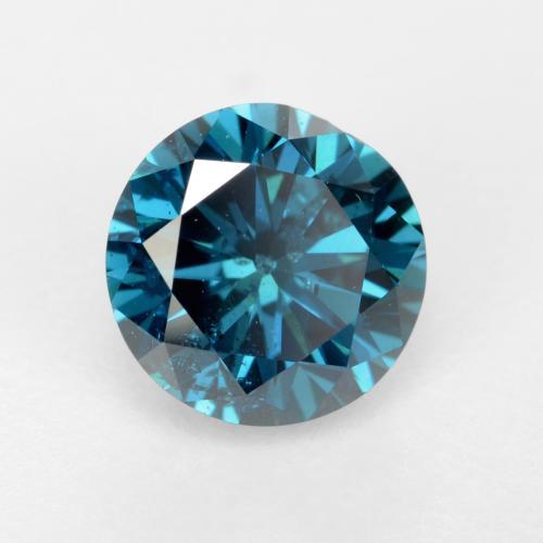 Diamante azul natural 0,42ct, corte redondo, VS-SI