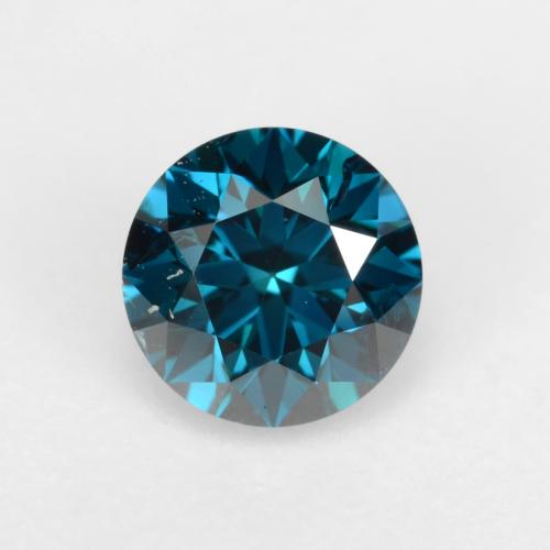 Diamante azul natural 0,35ct, corte redondo, VS-SI