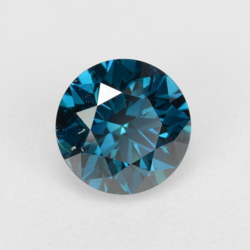 Diamante azul natural 0,35ct, corte redondo, VS-SI